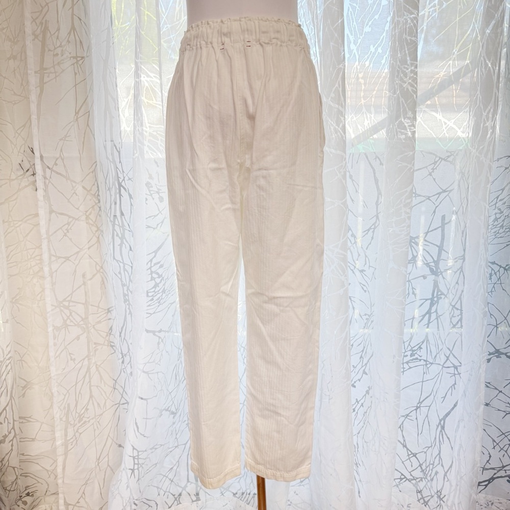 XIRENA Rex white drawstring waist relax fit red pink side stripe pants - Picture 5 of 11